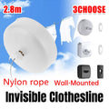 Wall-Mounted Retractable Invisible Clothesline, 2.8 m - White Square - view 2