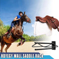 Wall Mounted Saddle Rack with Double Saddle Pad Storage - view 5