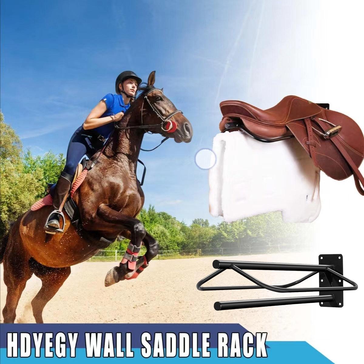 Wall Mounted Saddle Rack with Double Saddle Pad Storage - view 5