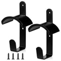 Wall Mounted Saddle Rack Hooks - Pack of 2, Black Iron - view 2