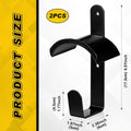 Wall Mounted Saddle Rack Hooks - Pack of 2, Black Iron - view 3