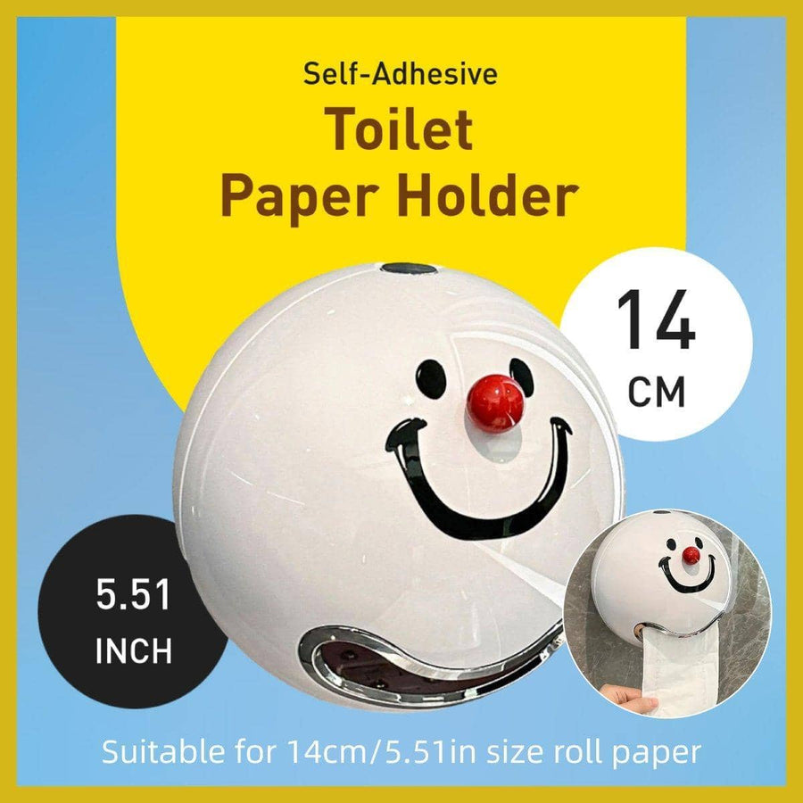 Wall Mounted Smiley Face Paper Towel Holder for Kitchen and Bathroom