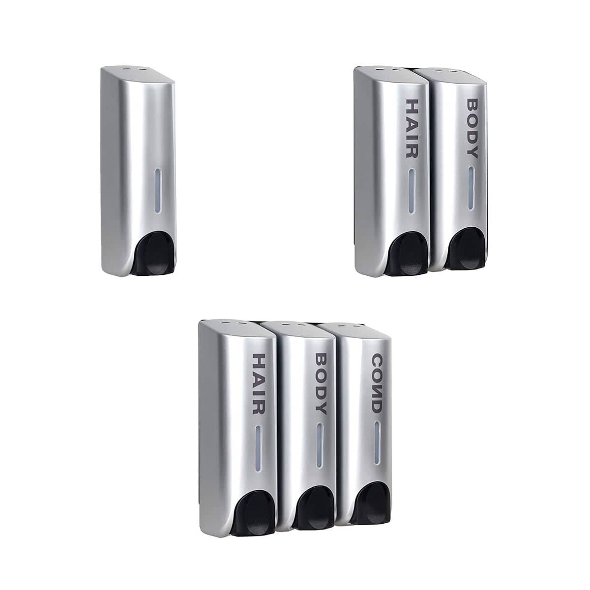 Wall Mounted Soap Dispenser - Single Chamber, Silver - view 3