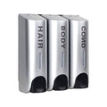 Wall Mounted Soap Dispenser - Triple Chamber, Silver