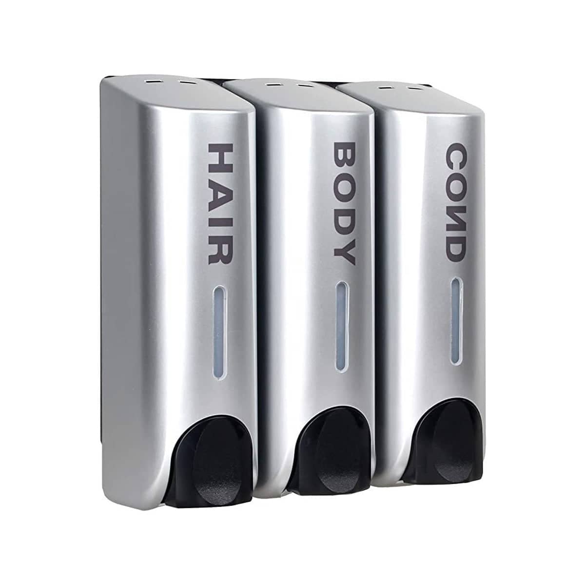Wall Mounted Soap Dispenser - Triple Chamber, Silver