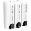 Wall Mounted Soap Dispenser - White, Triple Chamber