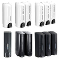 Wall Mounted Soap Dispenser - White, Triple Chamber - view 3