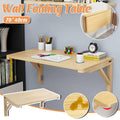 Wall Mounted Solid Pine Drop Leaf Table 70 x 40 cm, Foldable Wall Desk Shelf