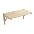 Wall Mounted Solid Pine Drop Leaf Table 70 x 40 cm, Foldable Wall Desk Shelf - view 2