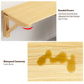 Wall Mounted Solid Pine Drop Leaf Table 70 x 40 cm, Foldable Wall Desk Shelf - view 4