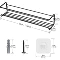 Wall Mounted Spice Rack for Inside Cupboard, Carbon Steel - Silver, Pack of 2 - view 4