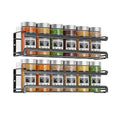 Wall Mounted Spice Rack Set of 4 Metal Seasoning Bottle Organiser for Kitchen - view 2