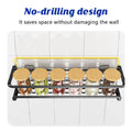 Wall Mounted Spice Rack Set of 4 Metal Seasoning Bottle Organiser for Kitchen - view 4