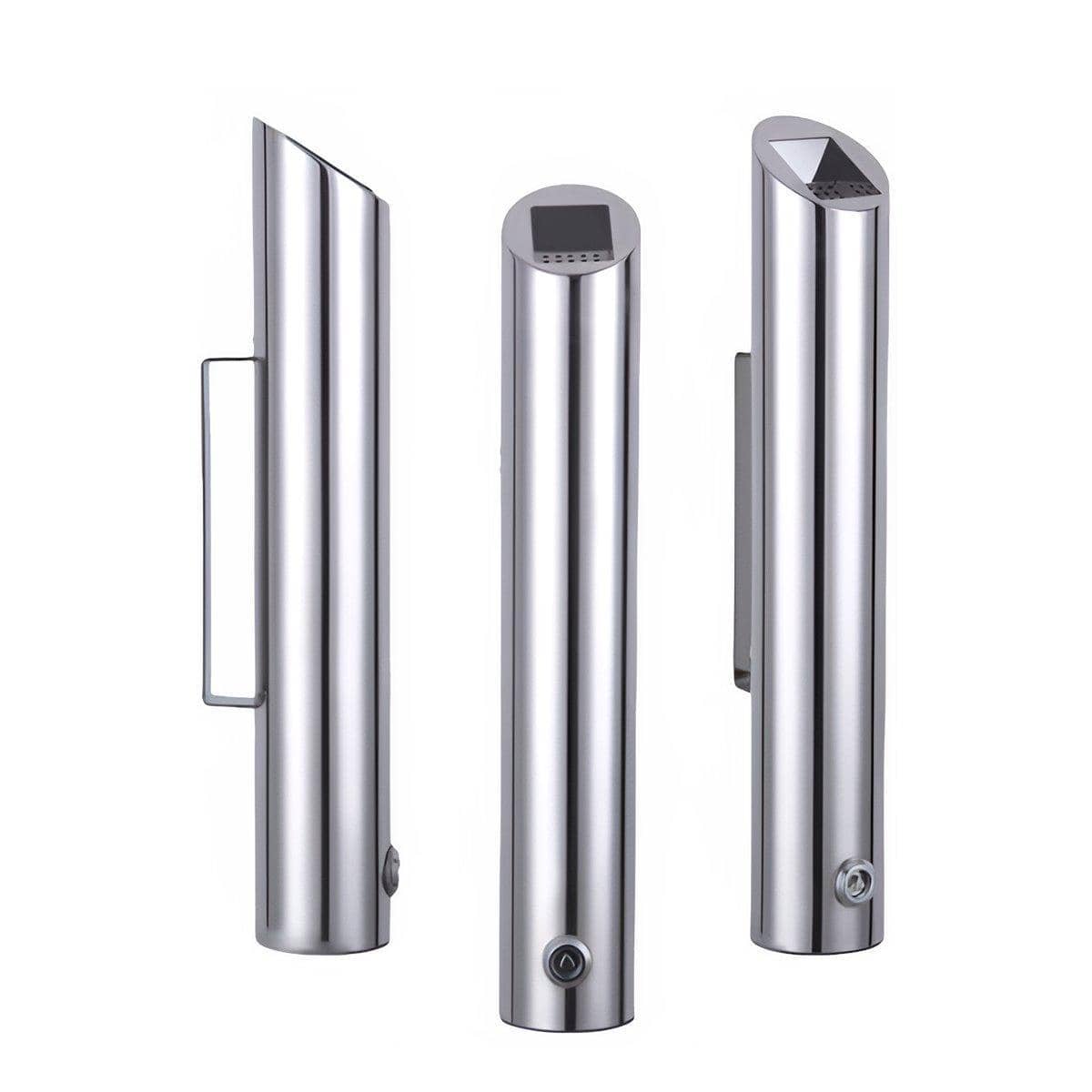 Wall Mounted Stainless Steel Ashtray, 1.8L Lockable - Silver - view 2