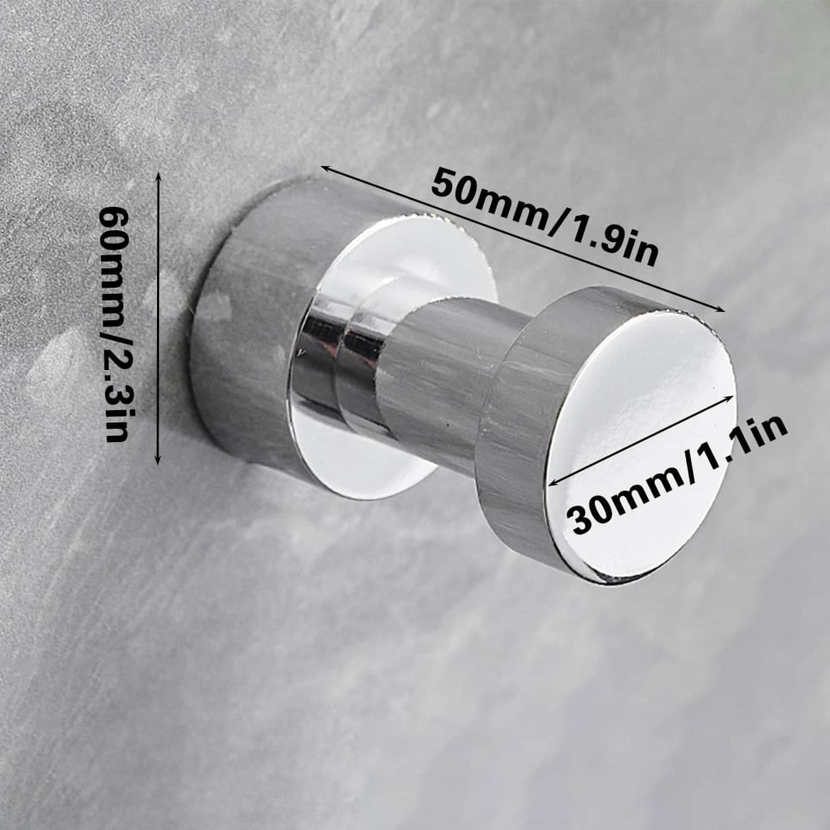 Wall Mounted Stainless Steel Single Coat Hook for Bathroom - view 3