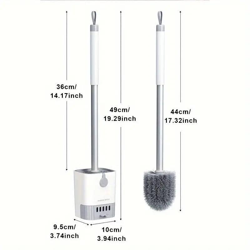 Wall Mounted Toilet Brush with Draining Tray Holder - view 3