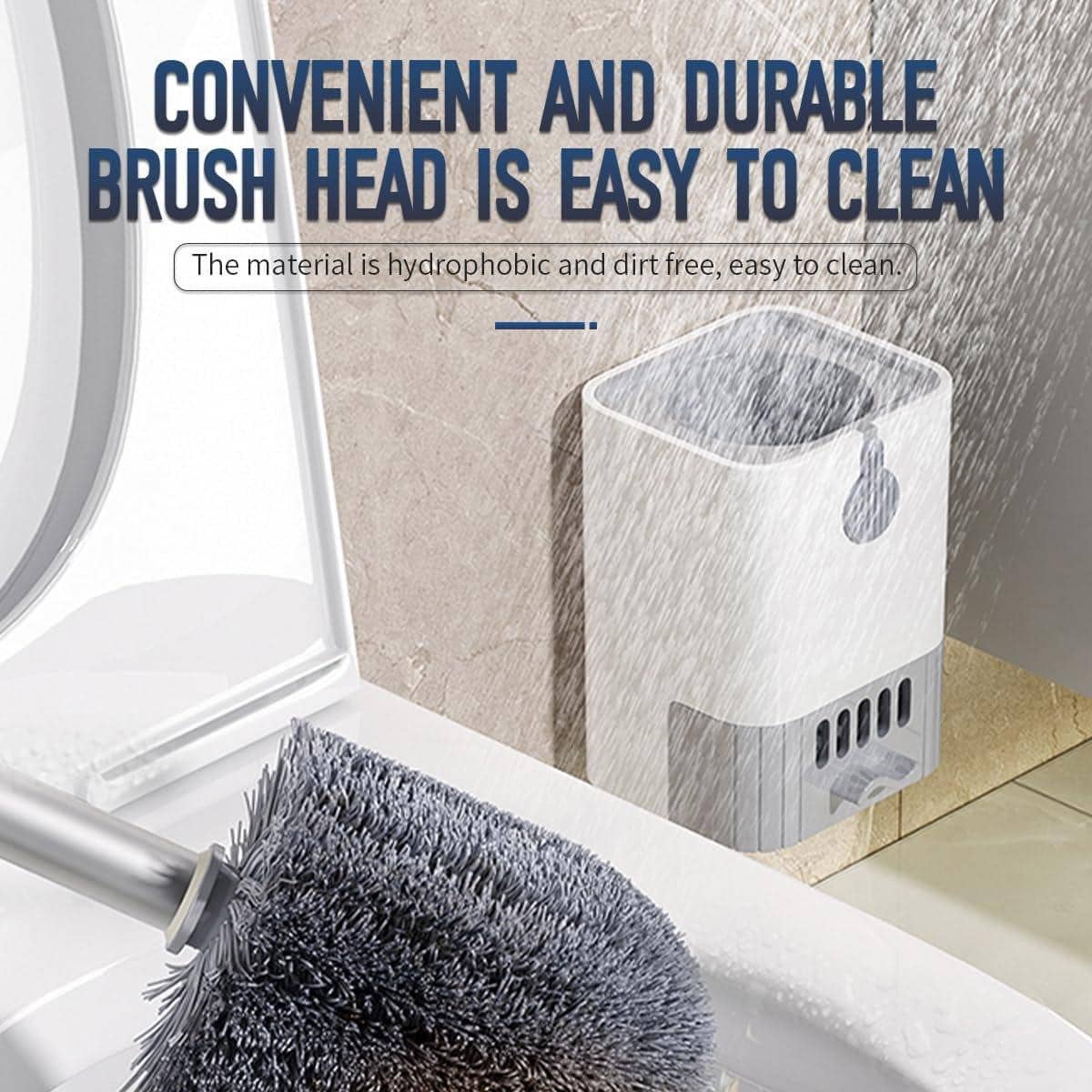 Wall Mounted Toilet Brush with Draining Tray Holder - view 5