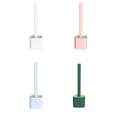 Wall Mounted Toilet Brush Set with Holder, Silicone-Like TPR Head - Grey - view 3