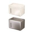 Wall-Mounted Toilet Roll Holder with Lid - Grey - view 3