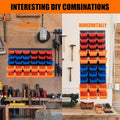 Wall Mounted Tool Storage Rack Bin Organiser Box for Garage Workshop, Pack of 30 - view 4