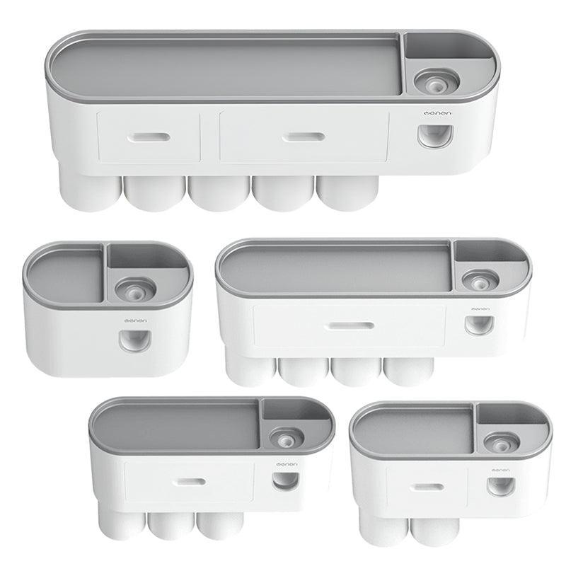 Wall Mounted Toothbrush Holder ABS with Adhesive Mount - 1 Cup - view 3