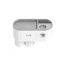 Wall Mounted Toothbrush Holder ABS with Adhesive Mount - 2 Cups