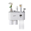 Wall Mounted Toothbrush Holder ABS with Adhesive Mount - 5 Cups - view 4