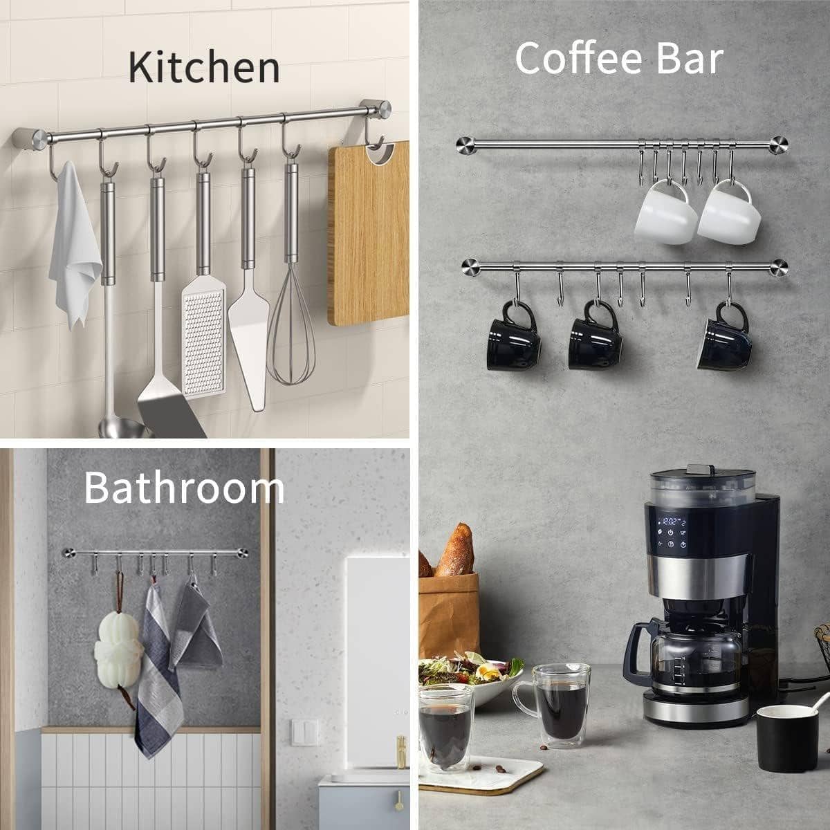 Wall Mounted Towel Hook in 304 Stainless Steel, Pack of 2 - view 5