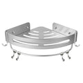 Wall Mounted Triangle Corner Shower Shelf, Stainless Steel - Single Layer with Rod