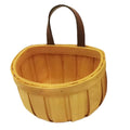 Wall Mounted Woven Wooden Storage Basket, Yellow - Large, 16.5 x 12.5 cm