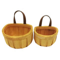 Wall Mounted Woven Wooden Storage Basket, Yellow - Small, 13.5 x 10.5 cm - view 3