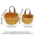 Wall Mounted Woven Wooden Storage Basket, Yellow - Small, 13.5 x 10.5 cm - view 4