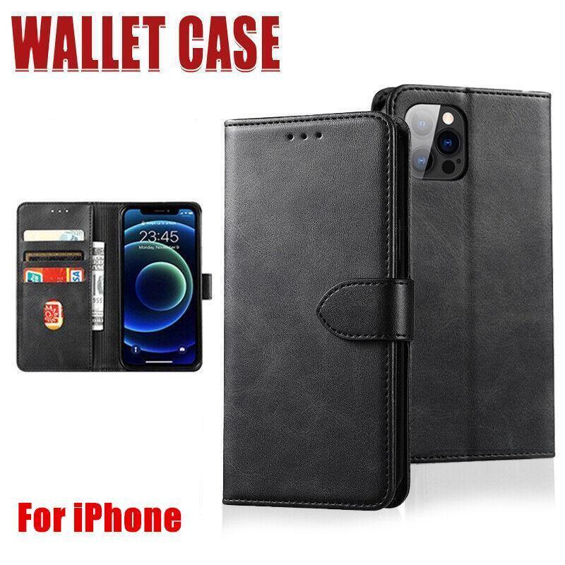 Wallet Phone Case in Black Synthetic Leather - For iPhone 14 Pro - view 2