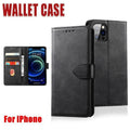 Wallet Phone Case in Black Synthetic Leather - iPhone 14 Pro Max - view 2