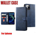 Wallet Phone Case in Blue Faux Leather - iPhone 14 Pro - view 2