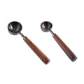 Walnut Handle Coffee Measuring Spoon Set, Long Handle Baking Spoons, Set of 2 - view 2