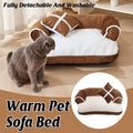Warm British Style Pet Bed Mat for Cats and Dogs with Matching Pillow