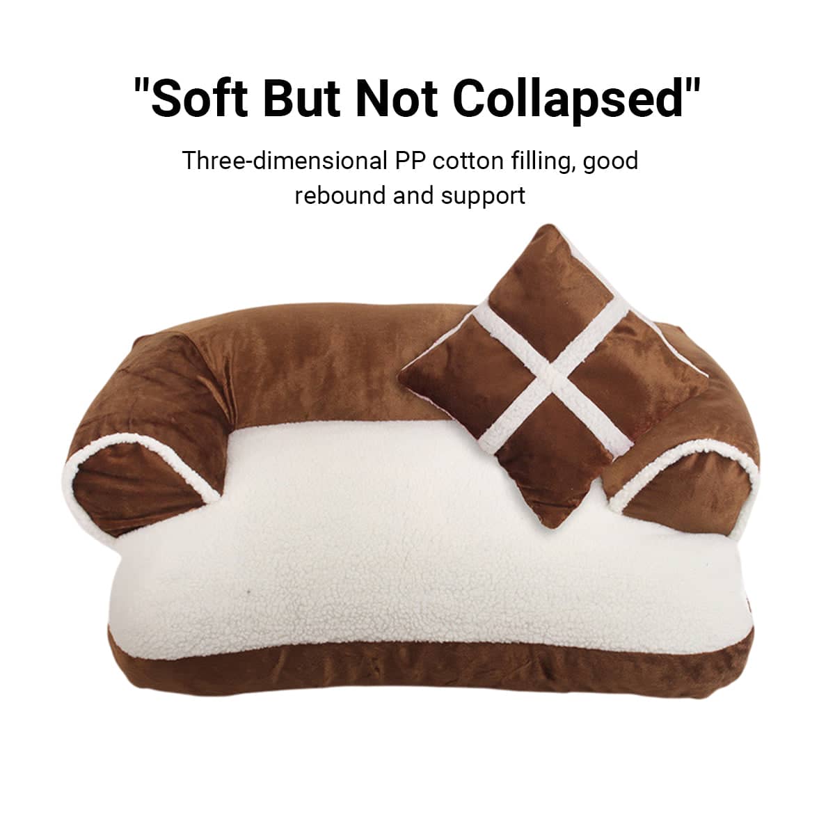 Warm British Style Pet Bed Mat for Cats and Dogs with Matching Pillow - view 4