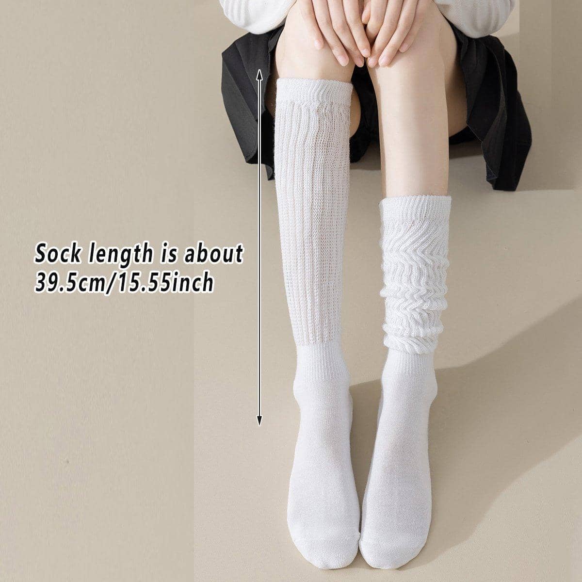 Warm Calf Socks, Set of 3 Pairs - Black - view 4