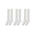 Warm Calf Socks, Set of 3 Pairs - White