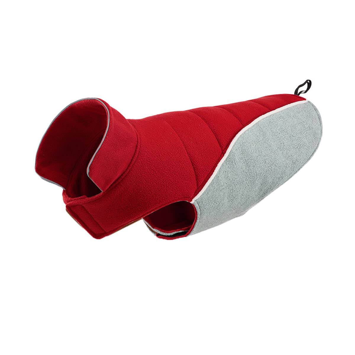Warm Fleece Dog Coat - Red, 2XL (Chest 69-82 cm, Length 52 cm)