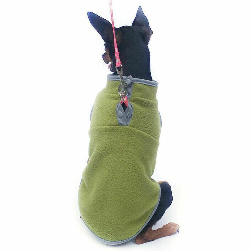 Warm Fleece Dog Jumper Vest - Berry Pink, Small (Bust 38 cm, Length 27 cm) - view 4