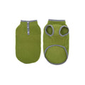 Warm Fleece Dog Jumper Vest - Green, Small (Bust 38 cm, Length 27 cm)
