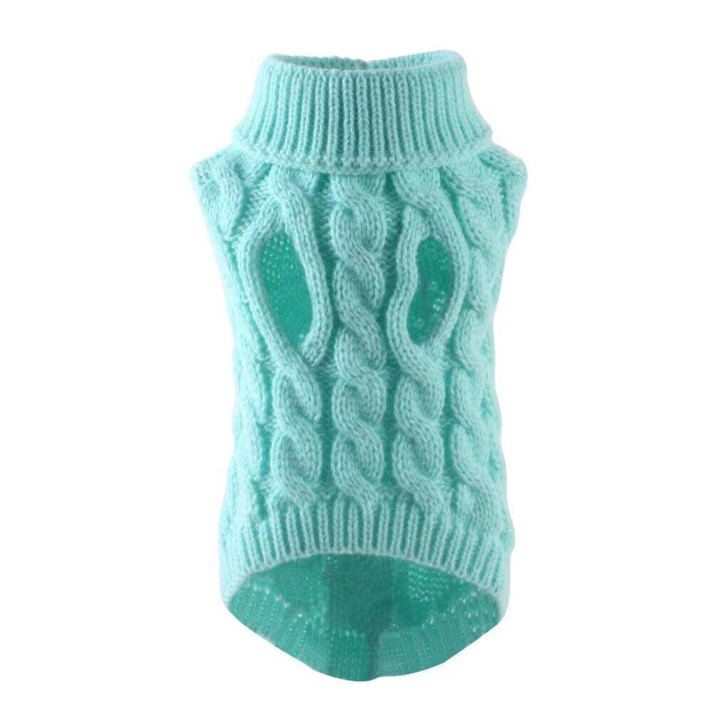 Warm Knitted Dog Jumper for Small Dogs - Black, Size S (Chest 26 cm, Back 26 cm) - view 5