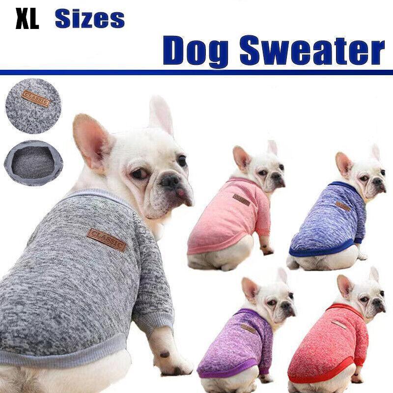 Warm Knitted Dog Sweater - Blue, XL (Chest 50 cm, Back 40 cm) - view 2
