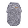 Warm Knitted Dog Sweater - Grey, XL (Chest 50 cm, Back 40 cm)