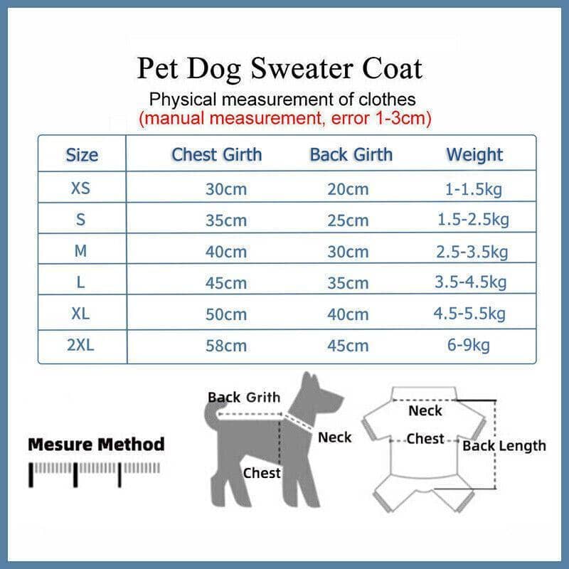 Warm Knitted Dog Sweater - Red, XL (Chest 50 cm, Back 40 cm) - view 5