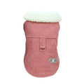 Warm Windproof Dog Jumper Puppy Winter Coat with Corduroy Look - Size XXL (Neck 35 cm, Chest 52 cm)