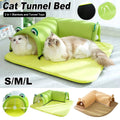 Washable Cat Tunnel Bed with Dangling Toy - Light Brown, Small (50 x 50 cm) - view 2