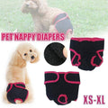 Washable Dog Diaper for Female Dogs in Season - Black and Pink, Size M (Waist 35-45 cm) - view 2